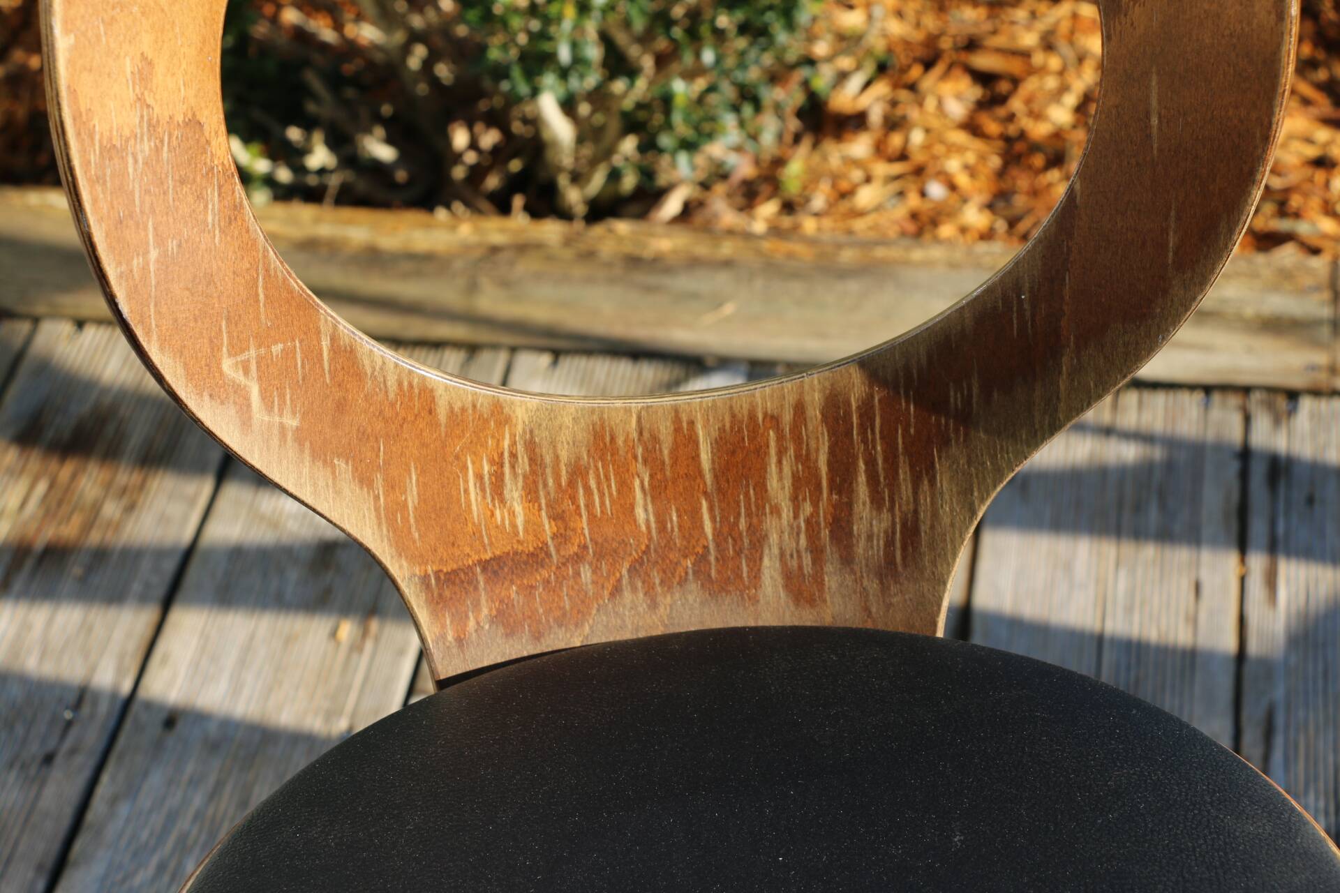 6 BAUMANN seagull chairs dark beech black skai