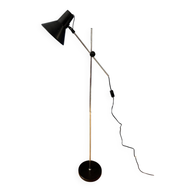 Lampadaire noir réglable vintage de style Hoogervorst