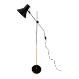 Vintage adjustable black floor lamp in style of Hoogervorst