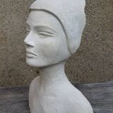 Woman bust in plaster