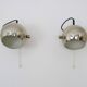 Pair of tilting eyeball chrome wall lights. Diameter 20cm - 7.87"