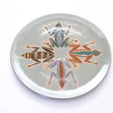 Ceramic plate by Nzouala Fidele, Ecole des arts, Brazzaville Congo 1960s