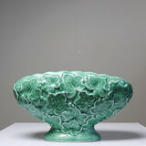 Small earthenware planter in relief barbotine style with ivy, Sylvac England.