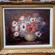 Peinture-Nature morte impressionniste "Bouquet de fleurs".