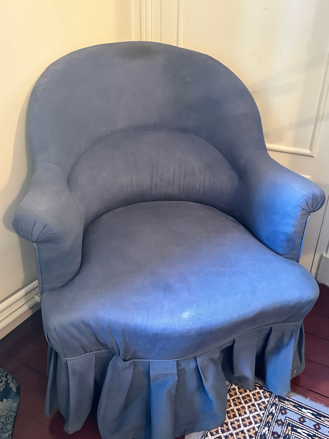 Fauteuils crapaud bleu