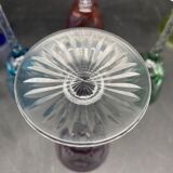 6 verres à porto en cristal de couleur