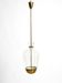 Mid-Century Pendant Lamp by Vereinigte Werkstätten, in Brass and Plexiglass