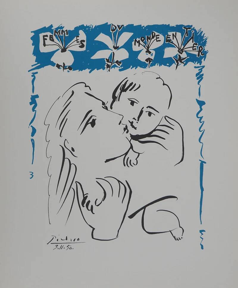 Pablo Picasso: Maternal Love, signed lithograph
