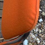 Framar folding chairs orange felt 1970