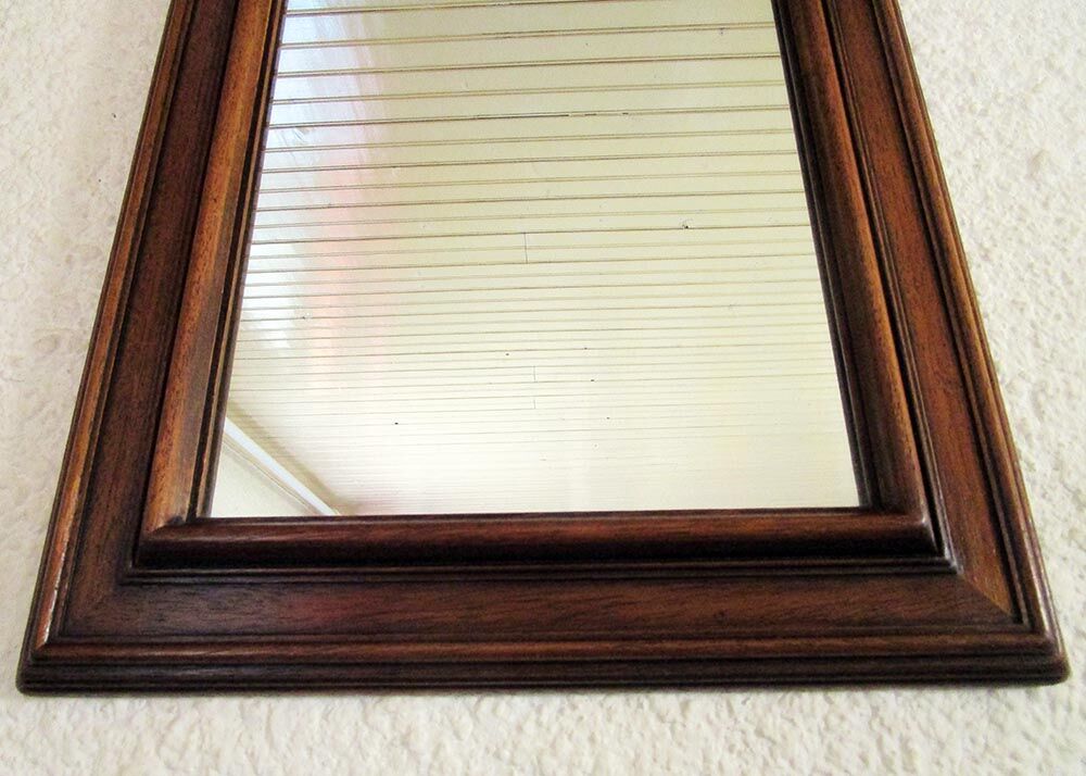 Ancient solid oak mirror