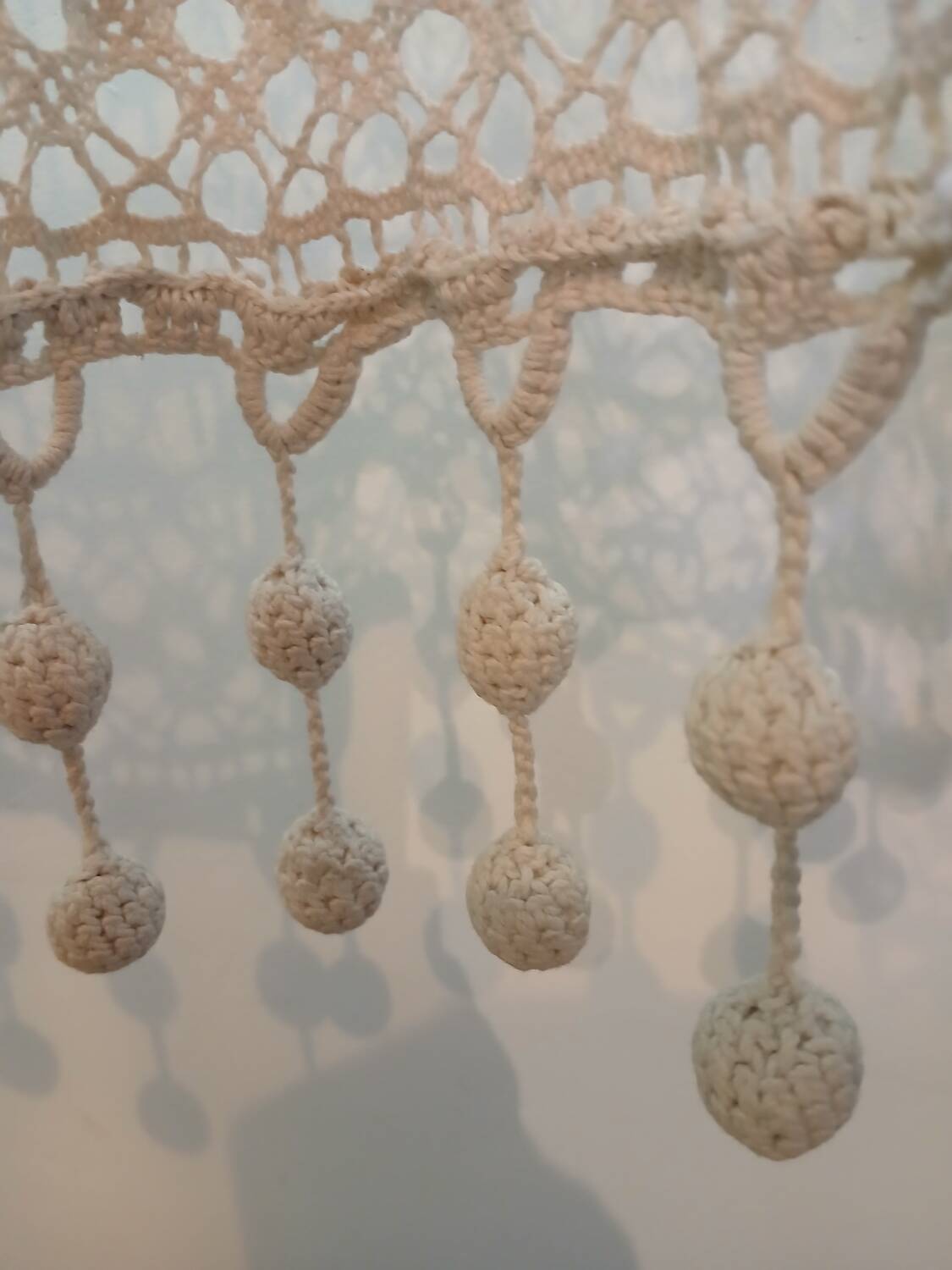 Vintage crochet curtain