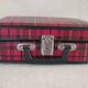 Small vintage tartan pattern suitcase