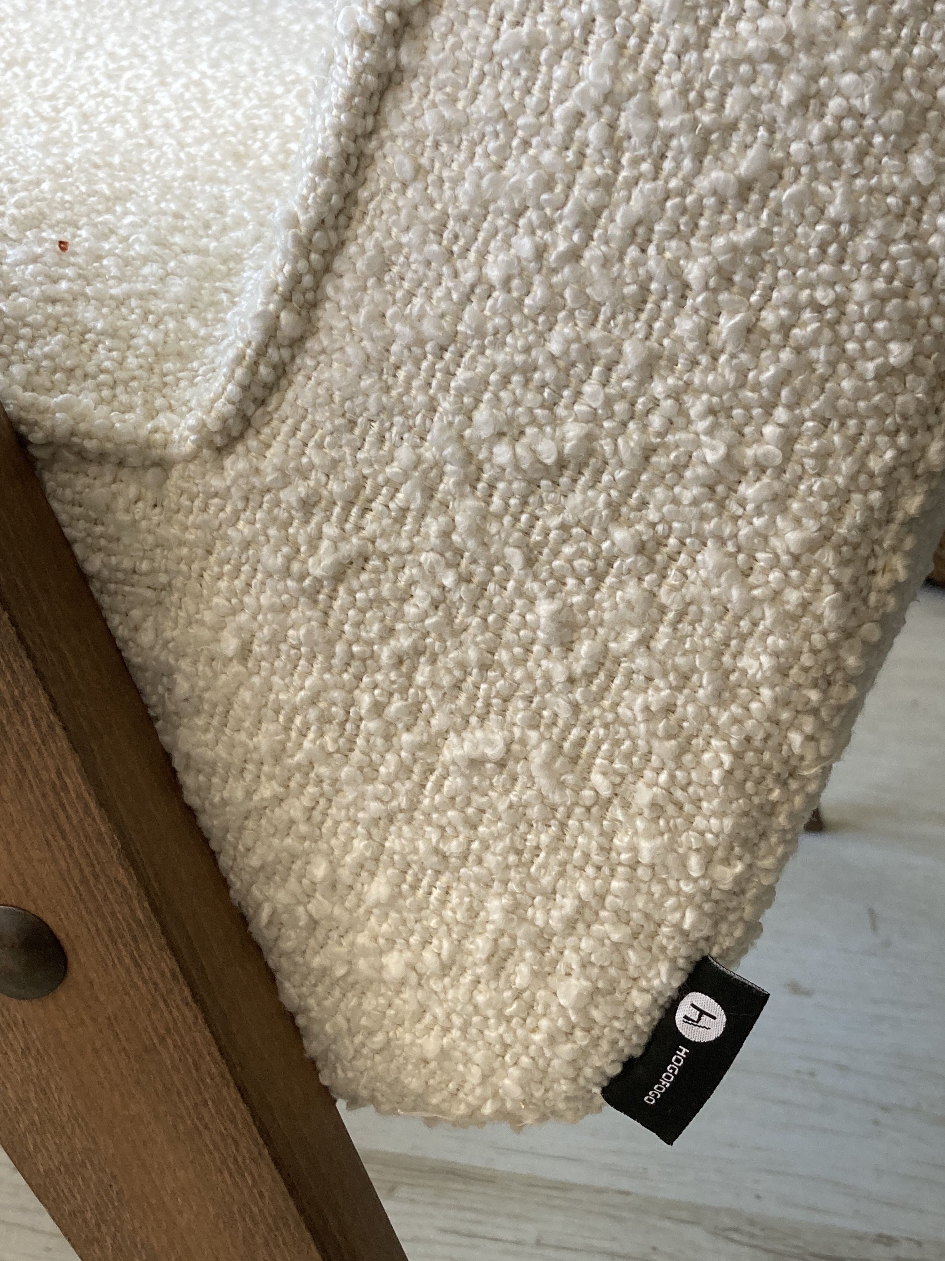 Original polish mid-century 366 chair designed in 1962 by J. Chierowski. Boucle fabric
