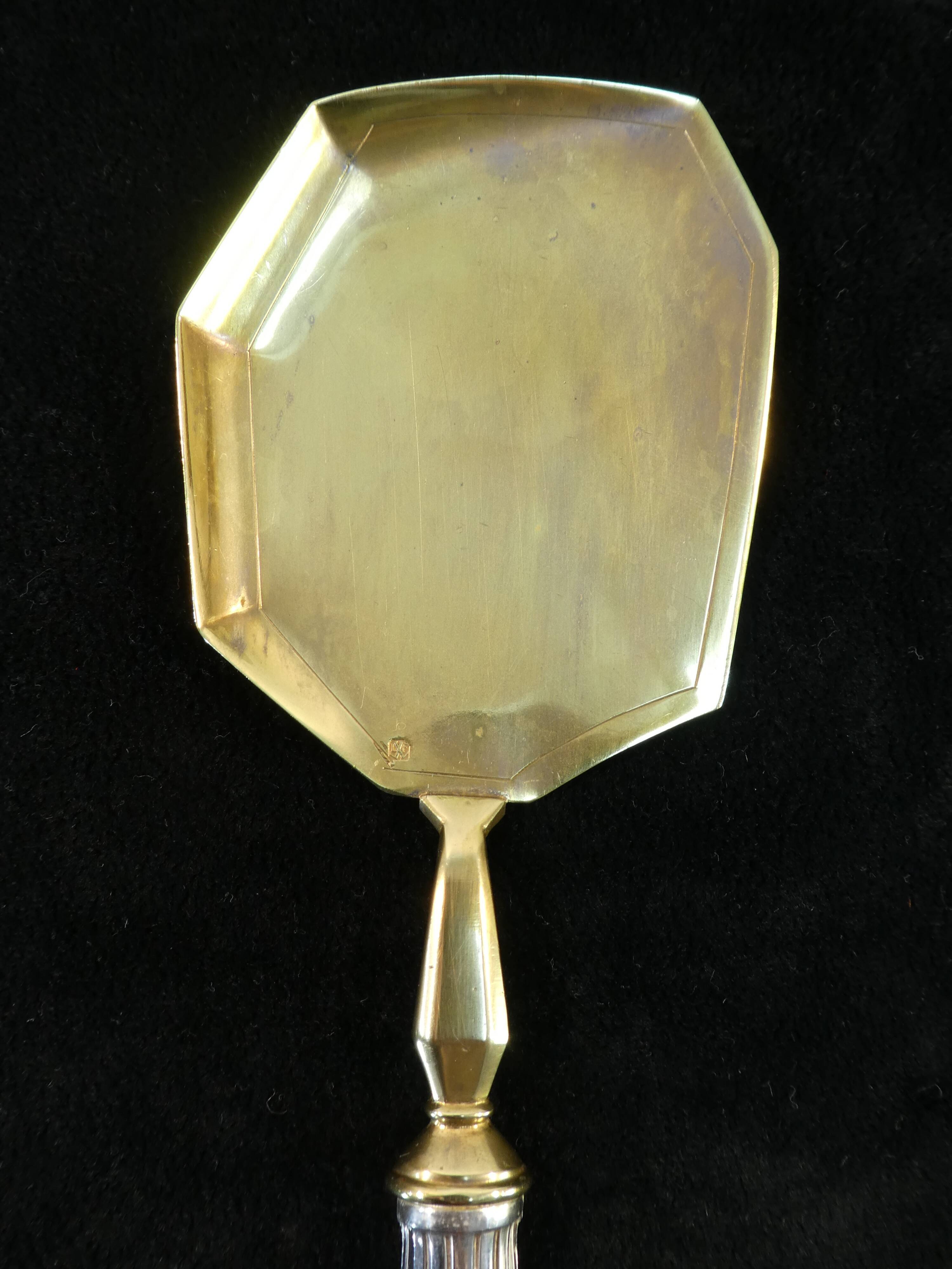 Cutlery with cake trays in silver minerva filled art deco