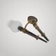 Exceptional double torch wall light modernist Arlus 50s height 44cm