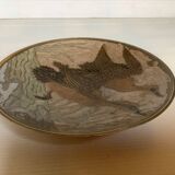 Pocket of cloisonné enamel and brass ducks