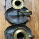 Pair of Art Nouveau-style "water lily" candlesticks