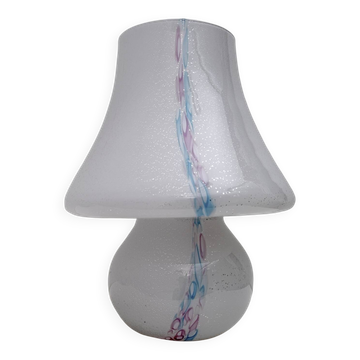 Lampe de table champignon en verre de Murano italien moderne de style Venini, années 1980