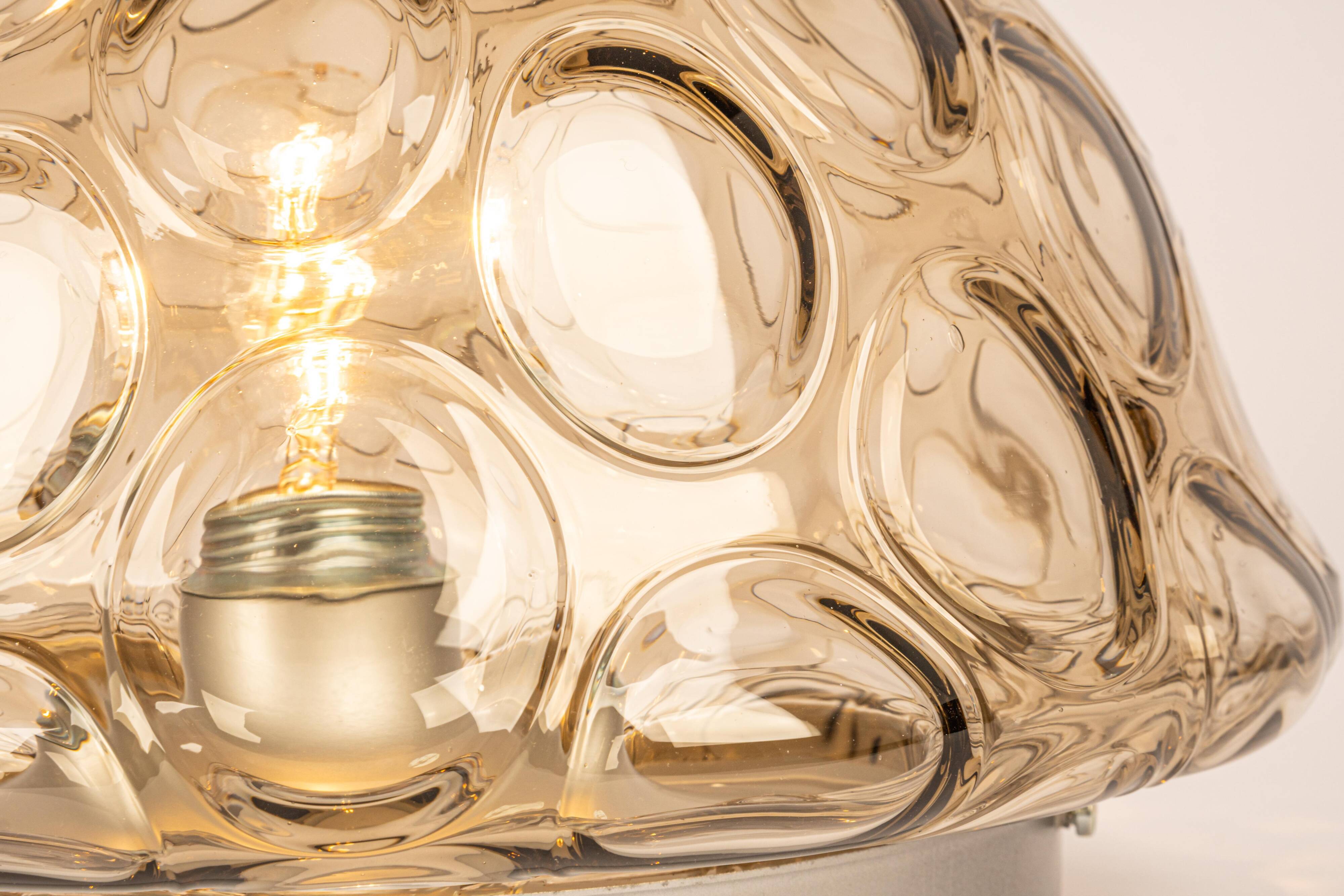 Wall/Ceiling Light in Smoked Glass, Sputnik, Germany