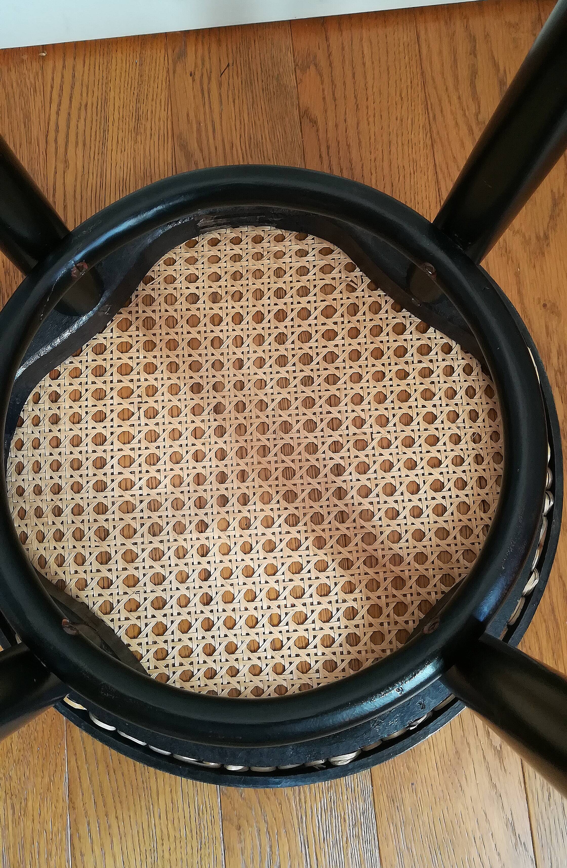 Black bistro seating cannage