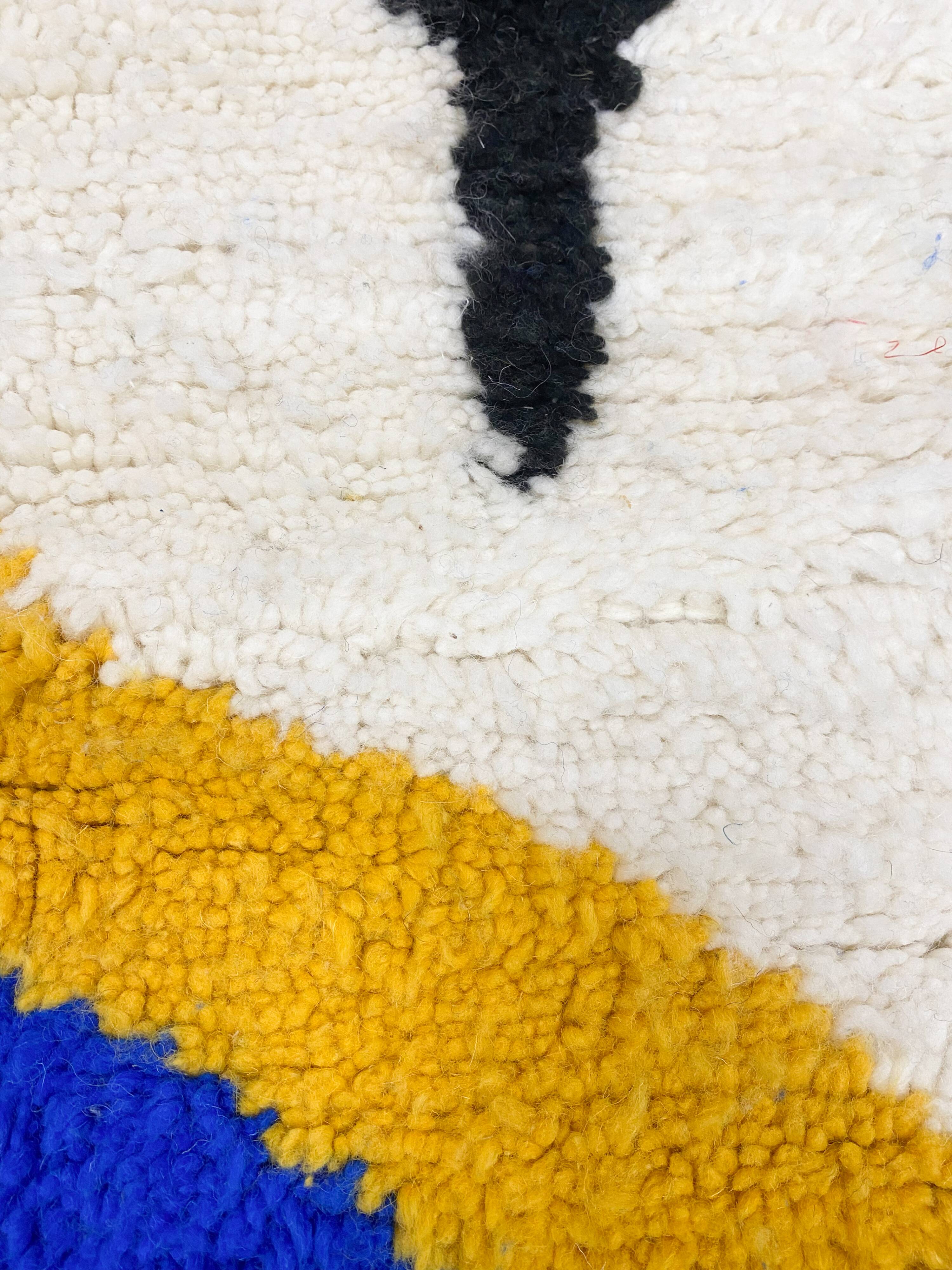 Moroccan Berber carpet Beni Ouarain colorful 2.56x1.55m