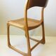 Set de 6 chaises traîneau cannées baumann, années 60