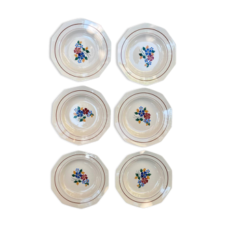 Set of 6 St Amand soup plates