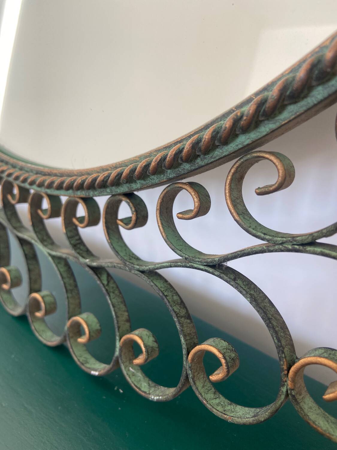 Vintage wrought iron mirror