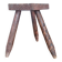 Vintage tripod stool in carved solid wood.