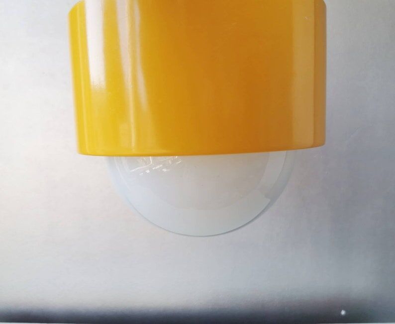Vintage yellow ceiling lamp/table lamp, 80s