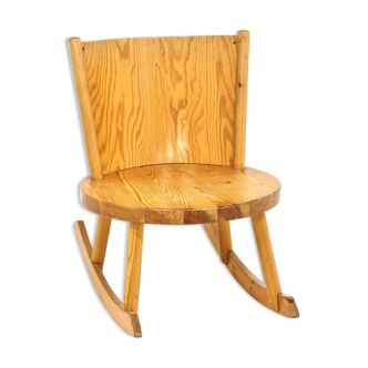 Rocking-chair in pine, Sweden, 1950