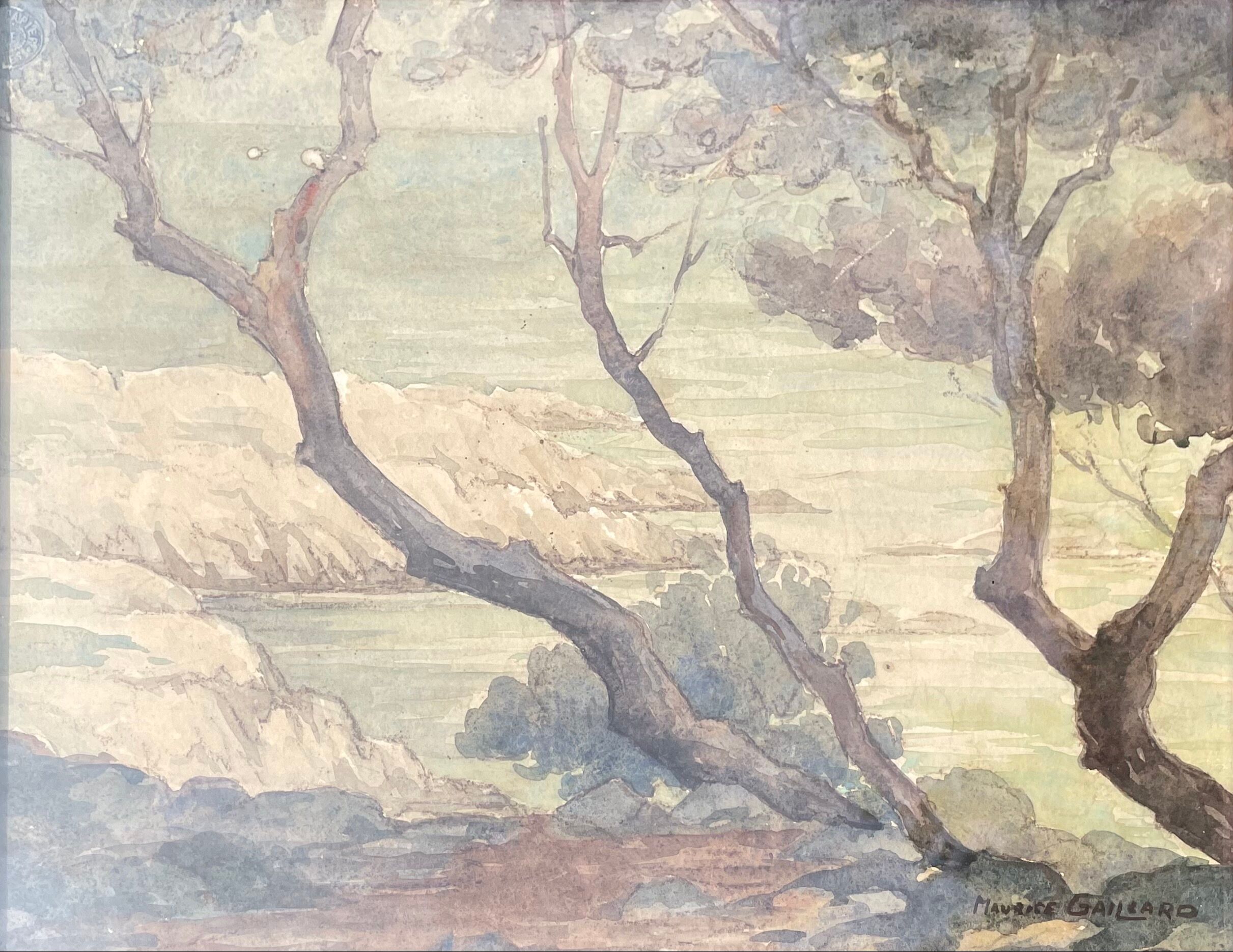 Painting watercolor Marine 1926