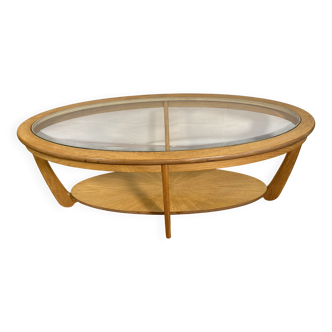 Mid-Century Retro Vintage Oak-Style Coffee Table by Nathan Furniture  Edged