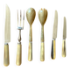 Table cutlery set in bone - 28 pieces