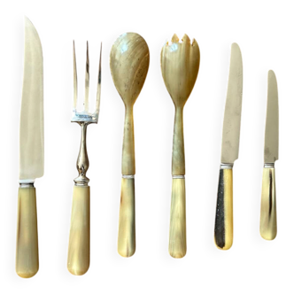 Table cutlery set in bone - 28 pieces