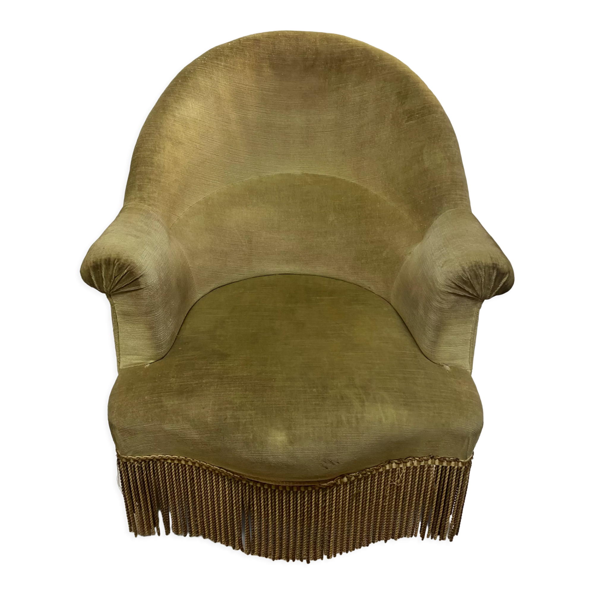 Almond green toad armchair