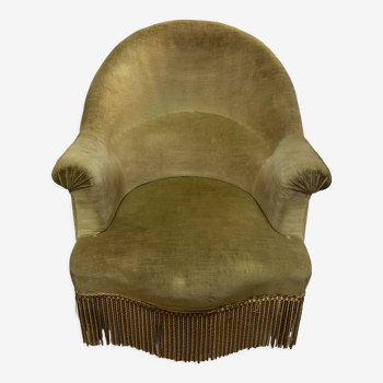 Almond green toad armchair