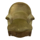 Almond green toad armchair
