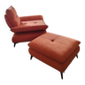 Armchair and pouf