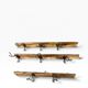 Vintage industrial wooden wall coat rack / wall coat rack