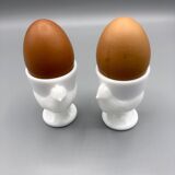 Set of 4 vintage Luminarc egg cups