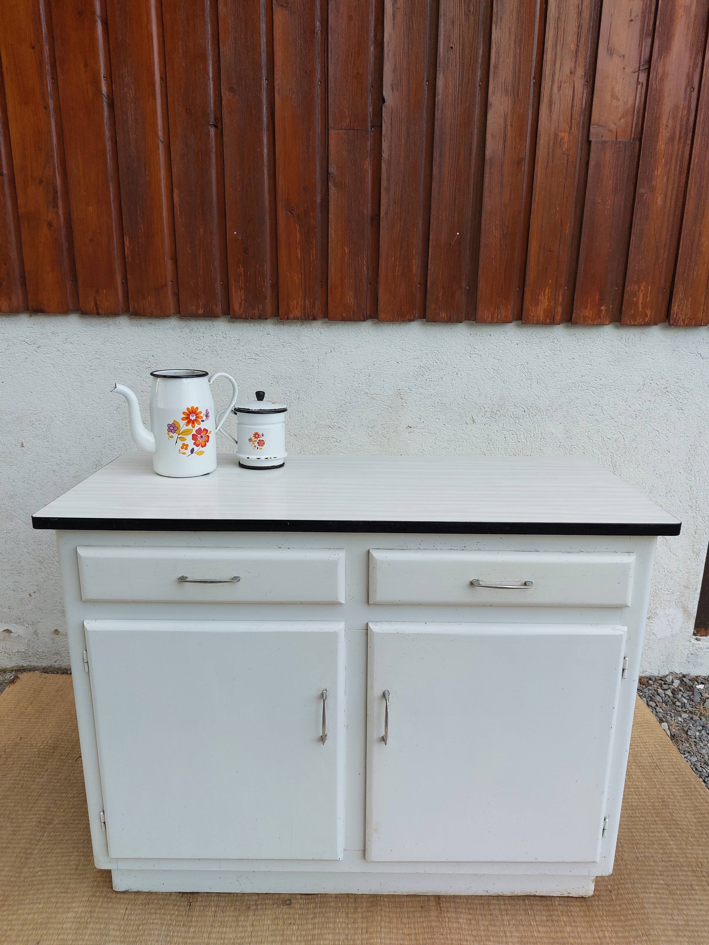 wooden cupboard, formica top