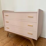 Vintage beige/rosé chest of drawers (farrow & ball)