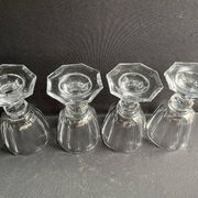 4 Verres à vin – Cristal fort taillé