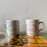 Set of 6 vintage cups Distri Boch Seca England decor Copenhagen