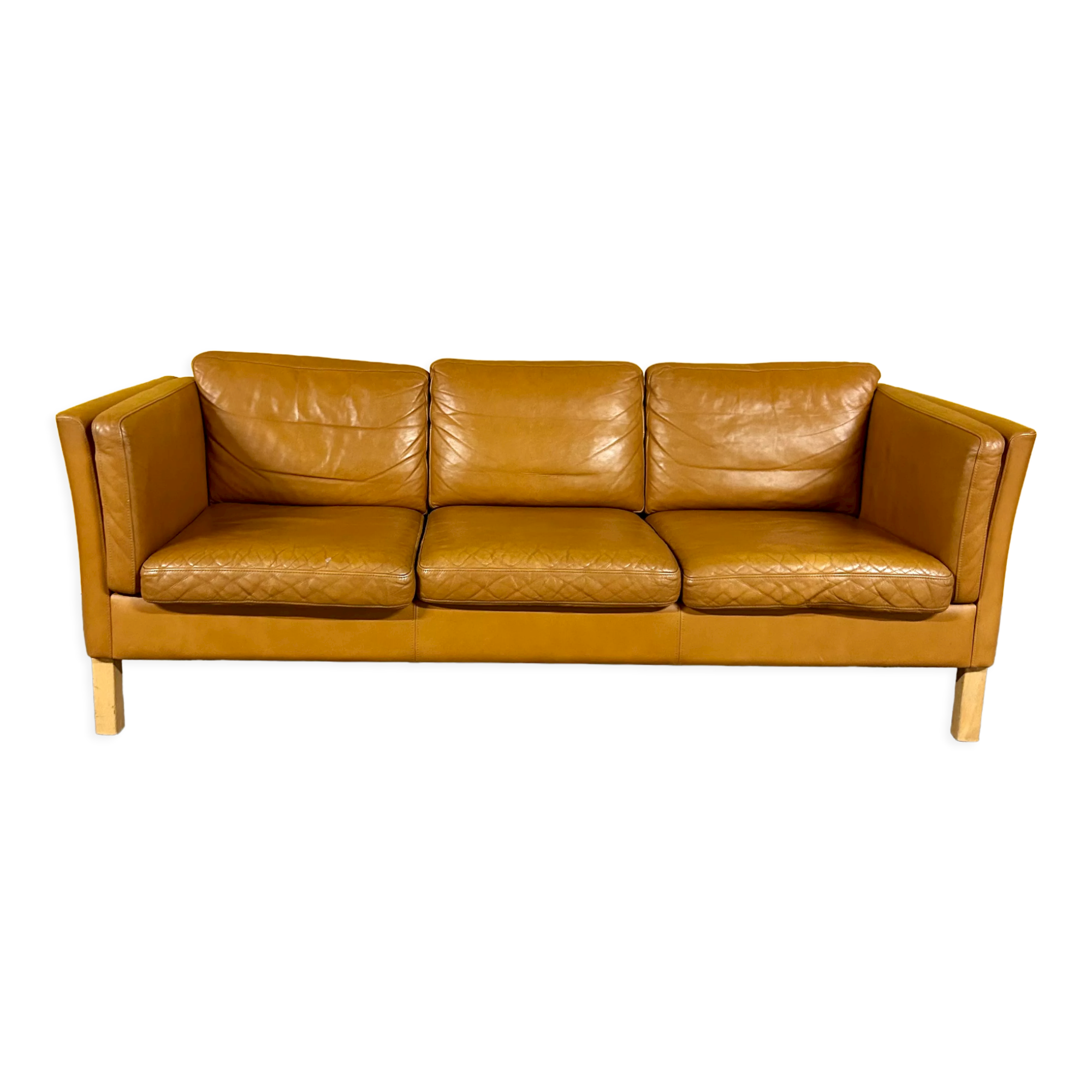 Danich vintage  seater cognac leather sofa