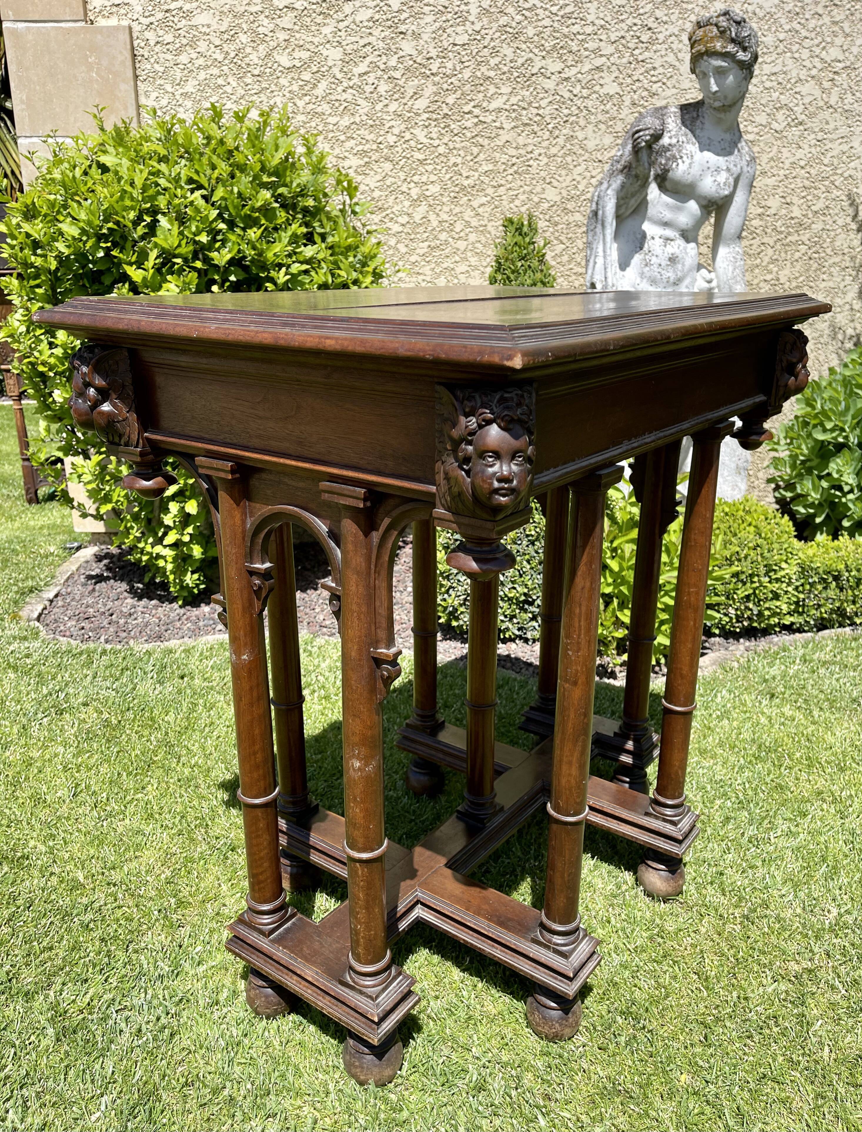 Walnut table renaissance style