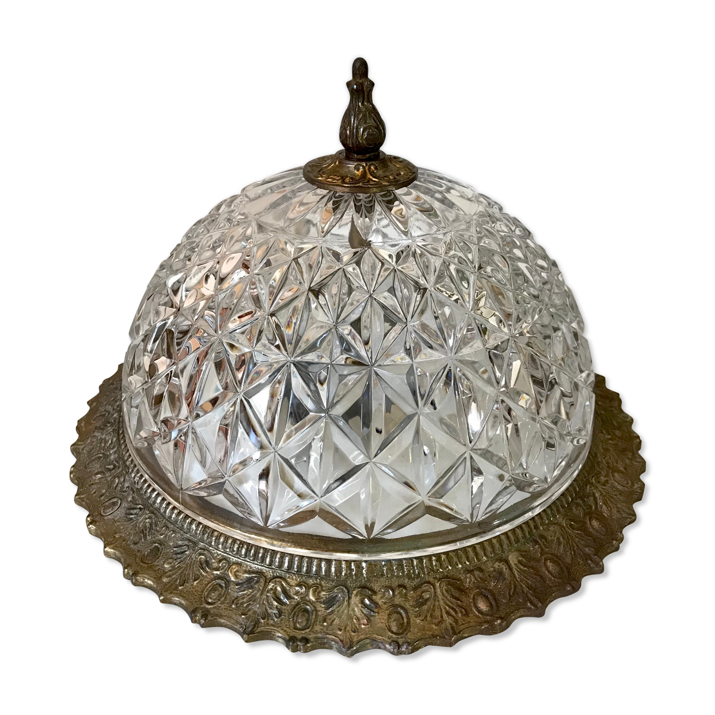 Early 20th century crystal ceiling light