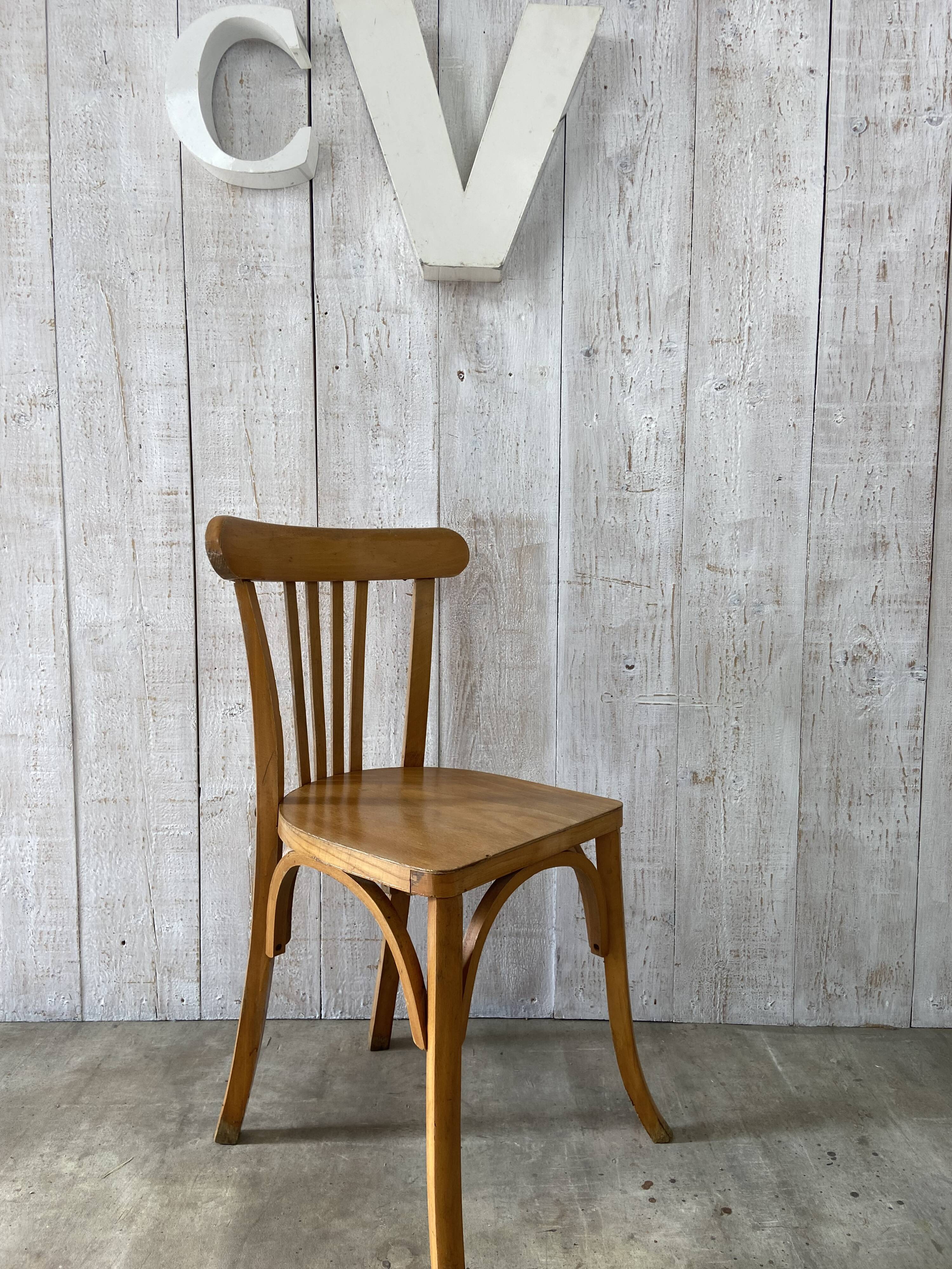 Set of 4 mismatched bistro chairs