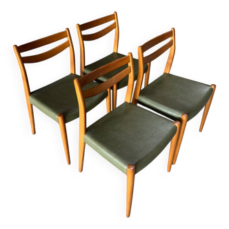 4 chaises style scandinave 1970
